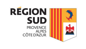 Logo de la Région Sud, partenaire de la compagnie Hors Surface, compagnie de cirque contemporain basé à Toulon dirigée artistiquement par Damien Droin